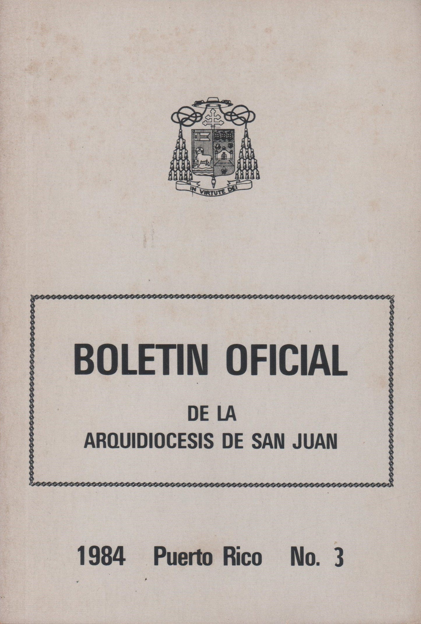 Boletín oficial de la Arquidiocesis de San Juan-1984-3