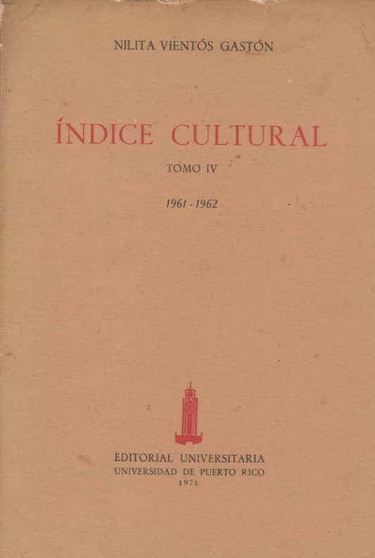 Índice Cultural: Tomo IV-1961-1962