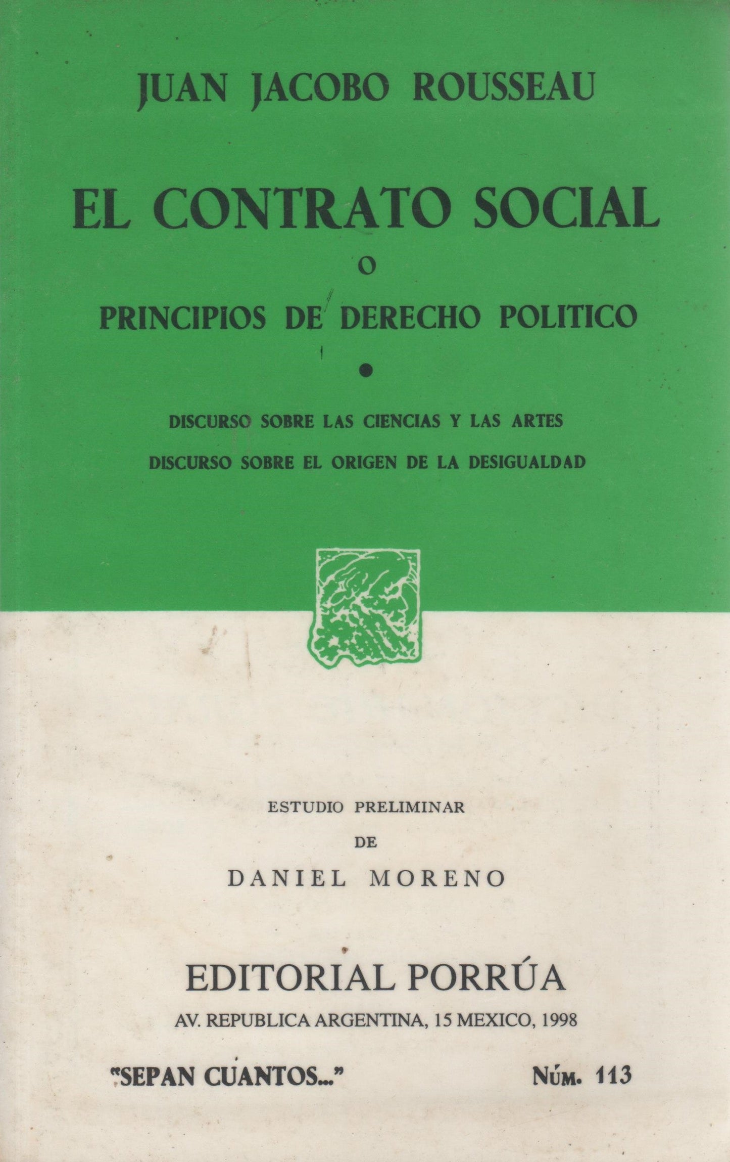 El contrato social o principios de derecho político
