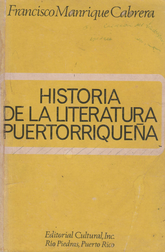 Historia de la literatura puertorriqueña