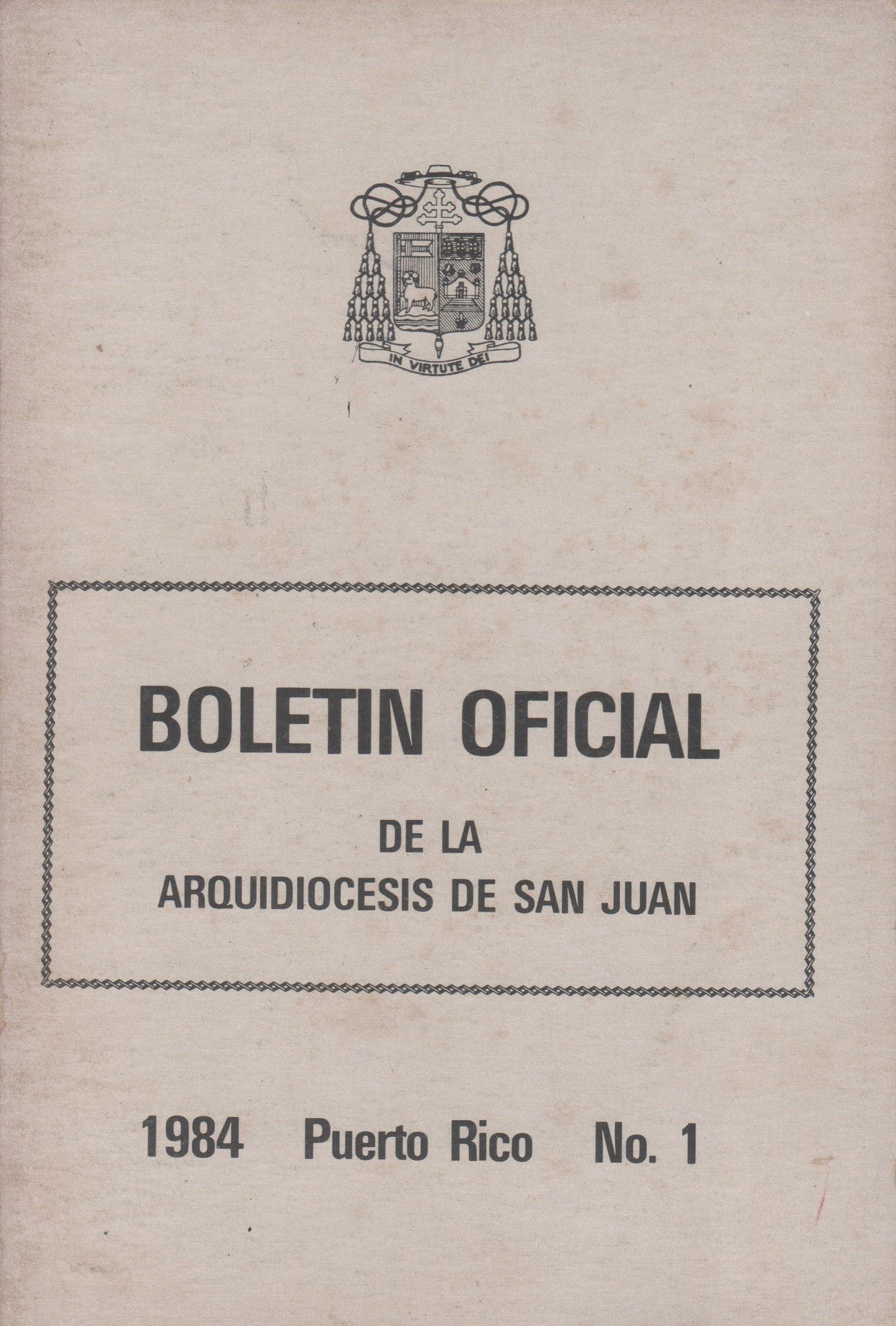Boletín oficial de la Arquidiocesis de San Juan-1984-1