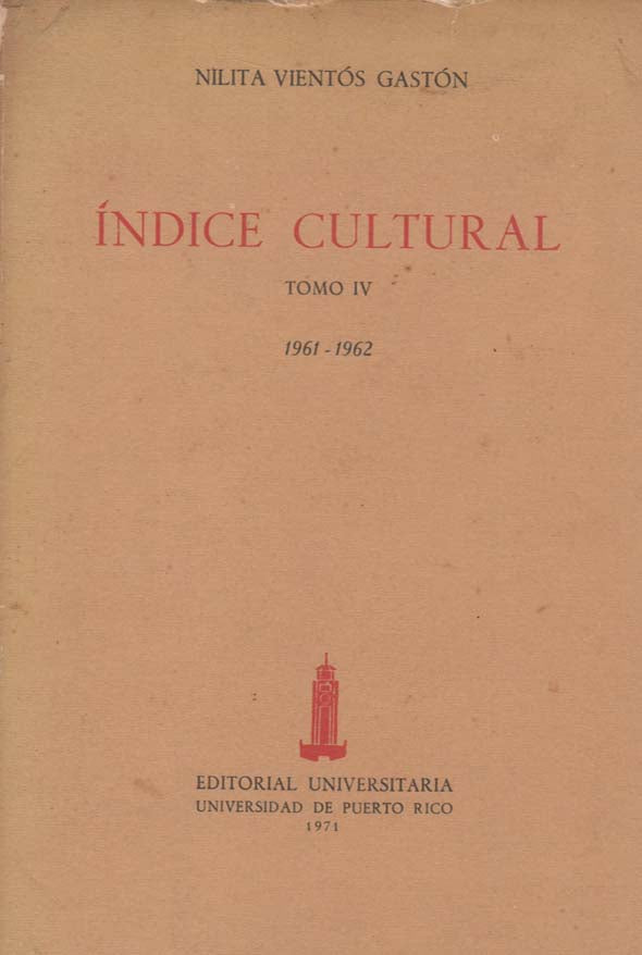 Índice Cultural: Tomo IV-1961-1962