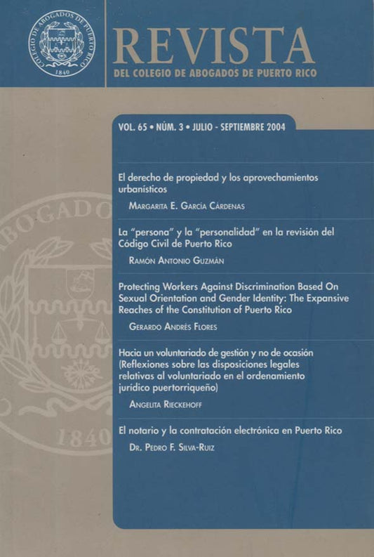 Revista del Colegio de Abogados de Puerto Rico, 65, 3, 2004