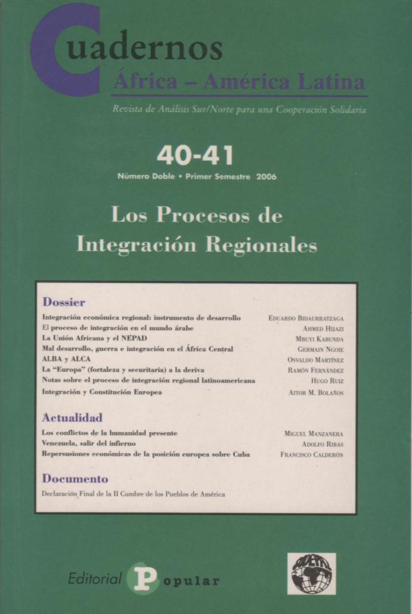 Cuardernos África-América Latina: Revista de análisis Sur/Norte para una Cooperación Solidaria 40-41