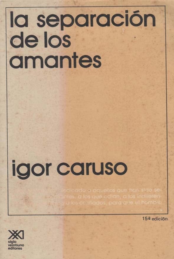 La separación de los amantes: Una fenomenología de la muerte