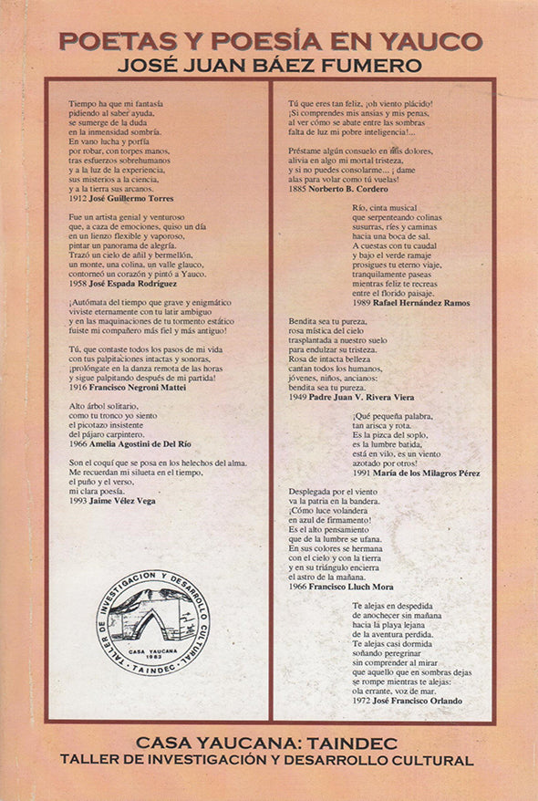 Poetas y poesía en Yauco: 1881-1999