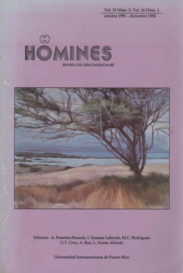 Homines: Vol 15-16, 1991-1992