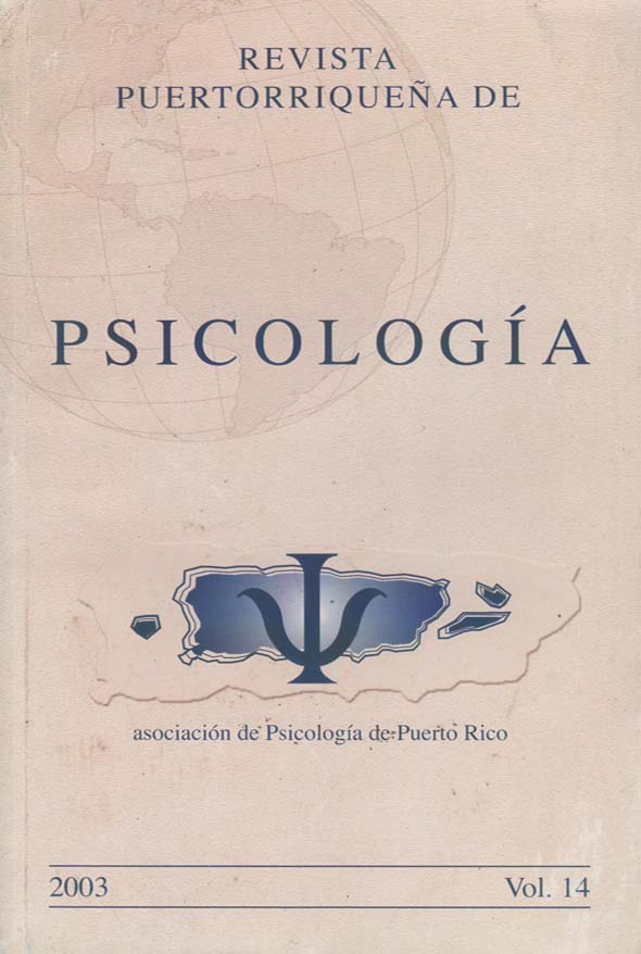 Revista Puertorriqueña de Psicología Vol 14