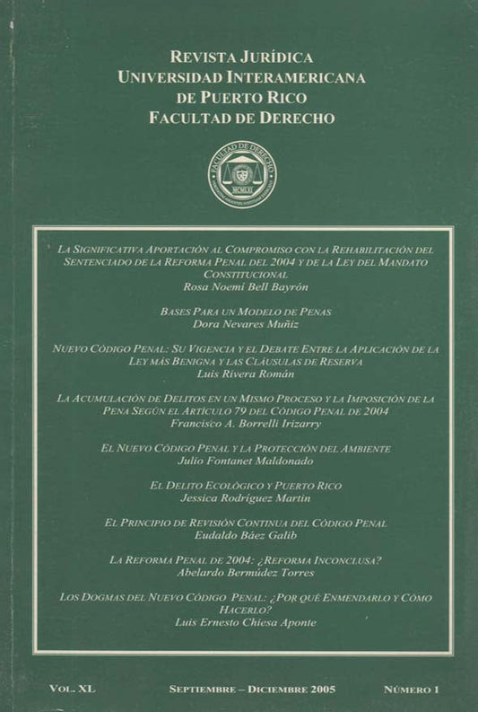 Revista Jurídica Universidad Interamericana, XL, 1, 2005